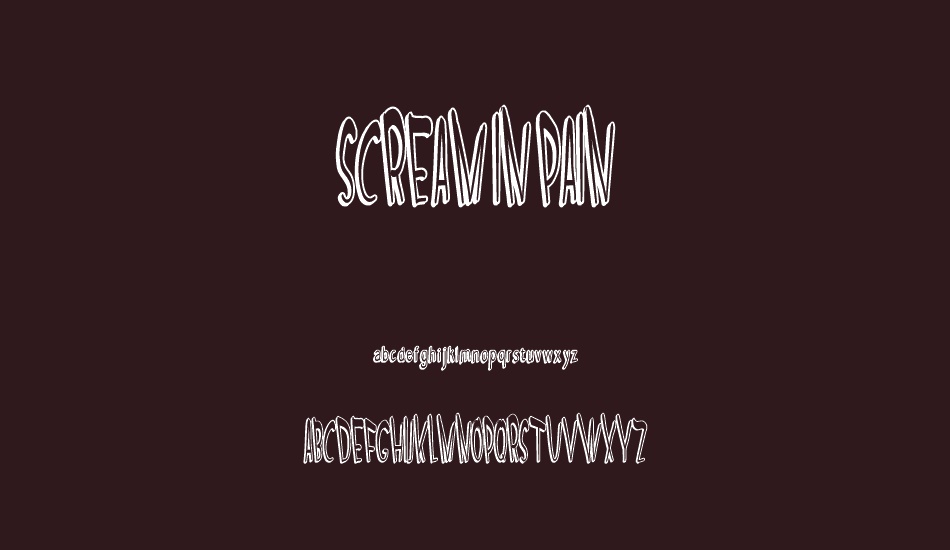 scream-ın-paın font