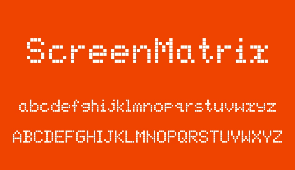 screenmatrix font