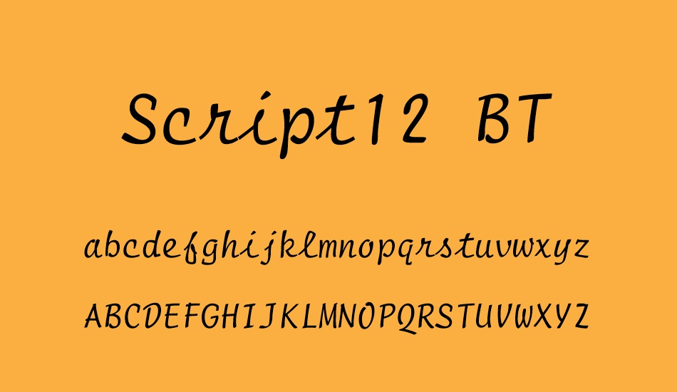 script12-bt font
