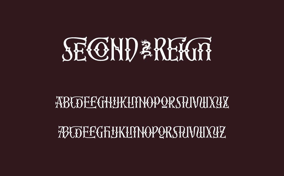 Second Reign font