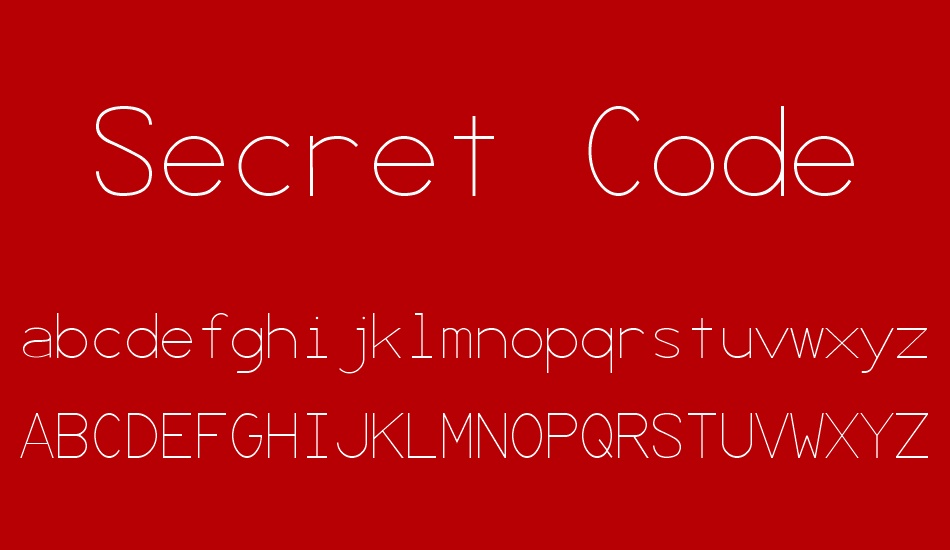 secret-code font