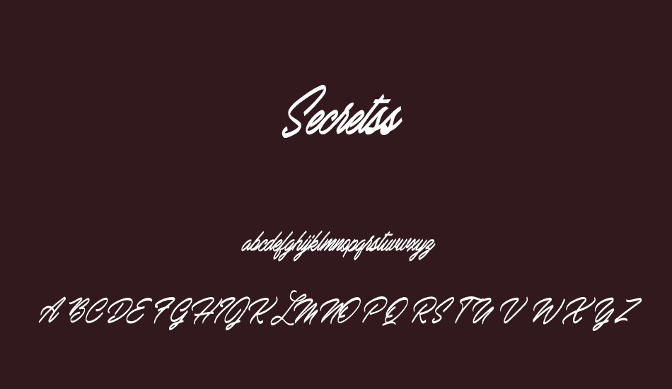 secretss-personal-use font