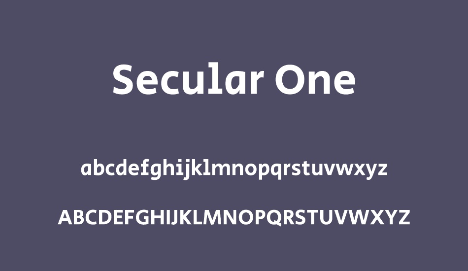 secular-one font