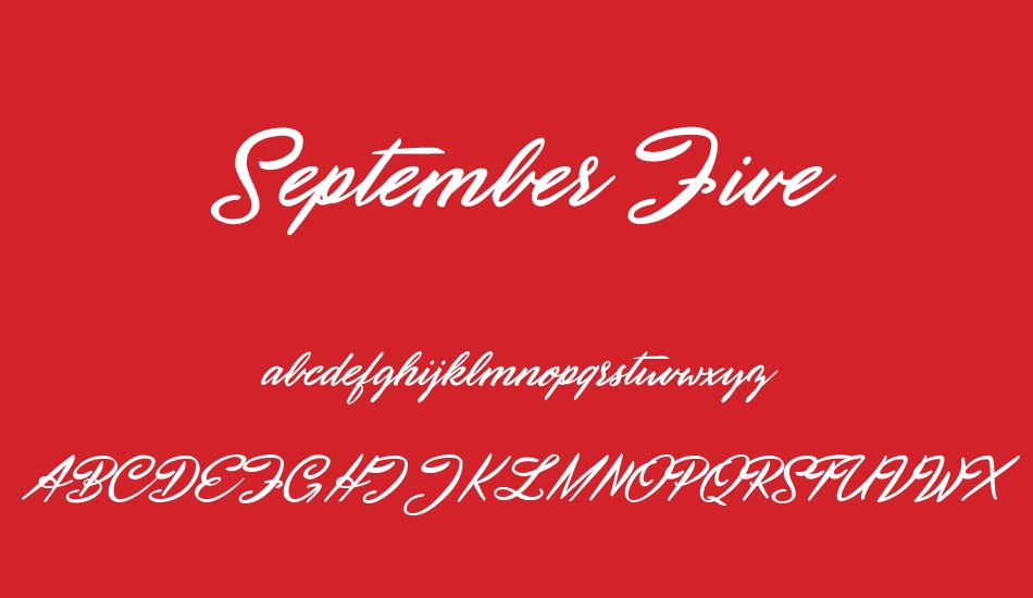 september-five-personal-use font