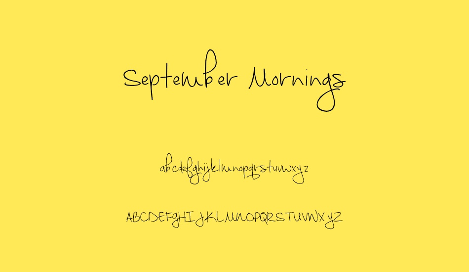 september-mornings font