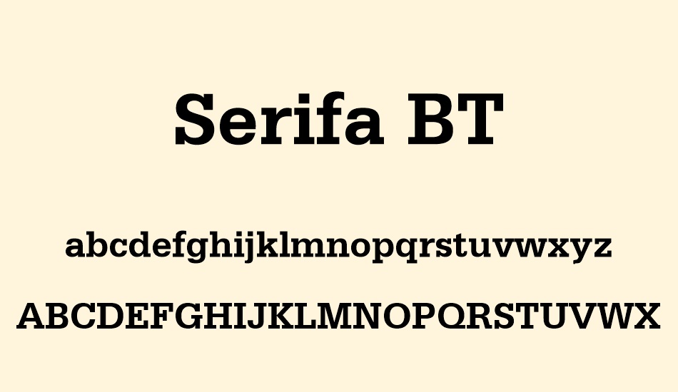 serifa-bt font