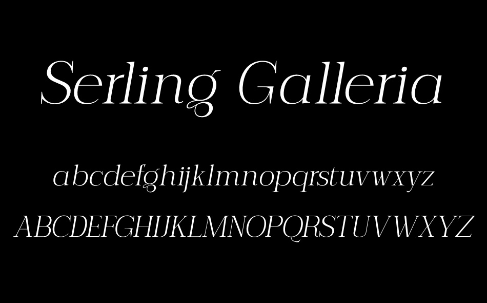 Serling Galleria font