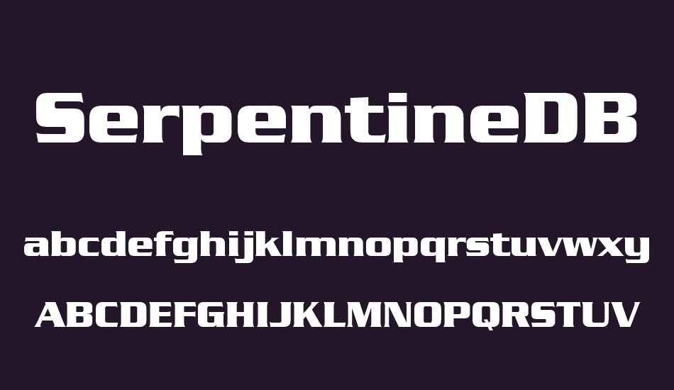 serpentinedbol font