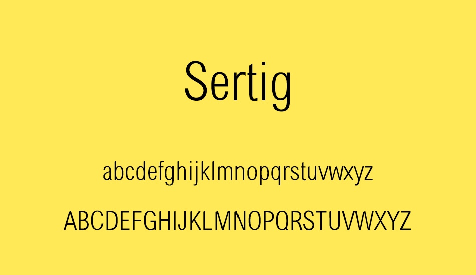 sertig font