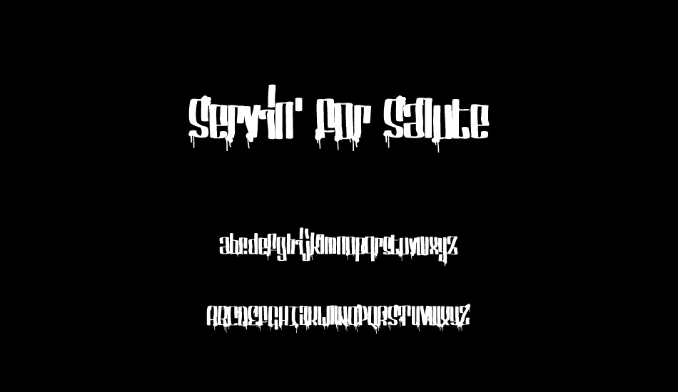 servin-for-salute font