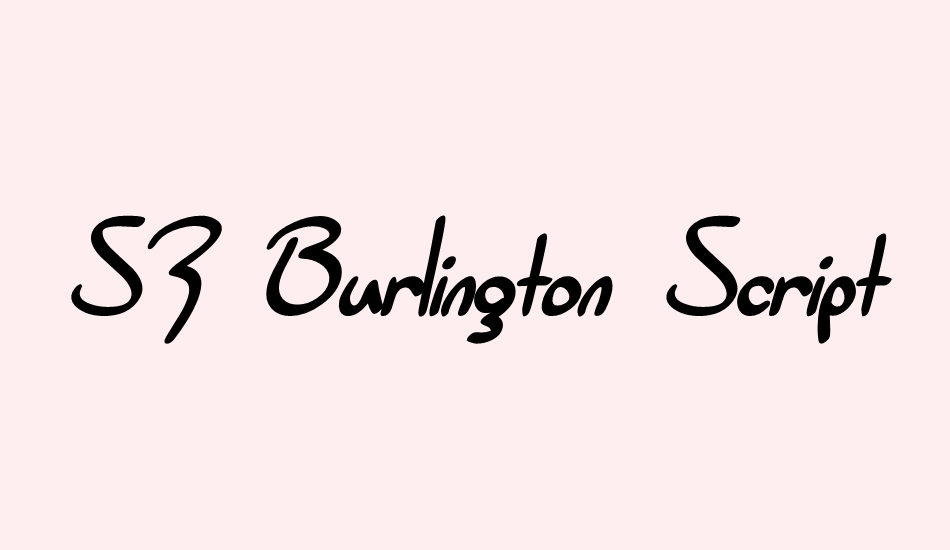 sf-burlington-script font big