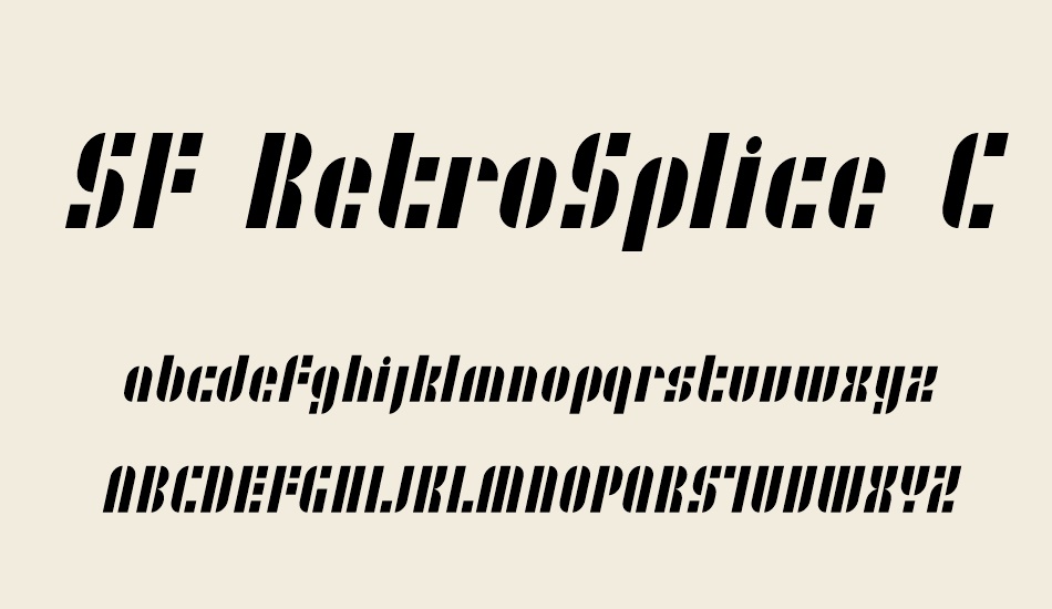 sf-retrosplice-condensed font