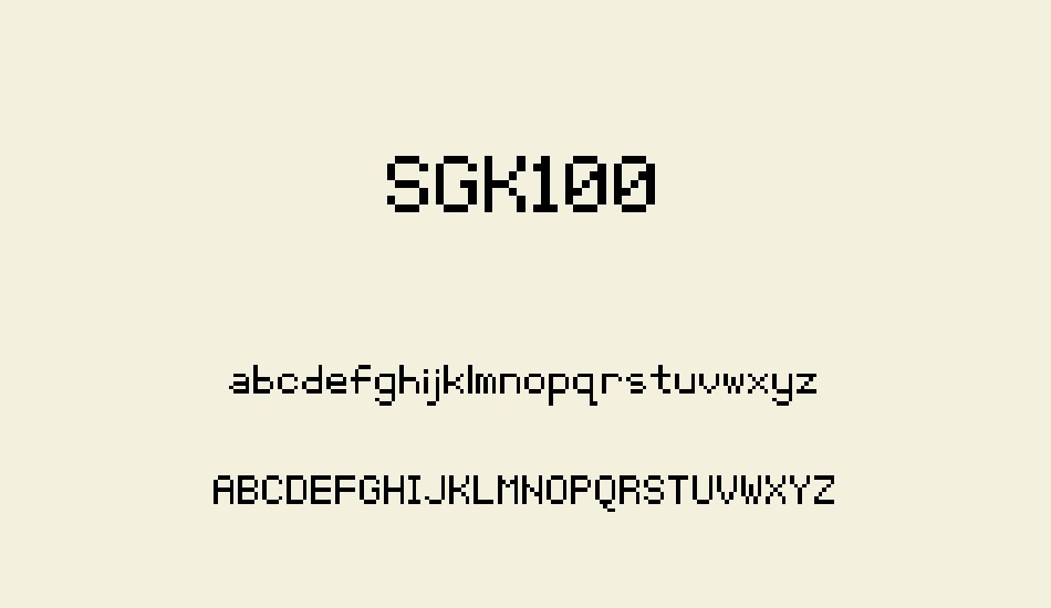 sgk100 font