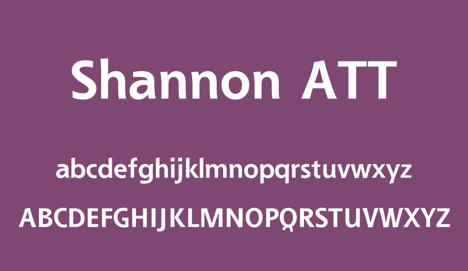 shannon-att font