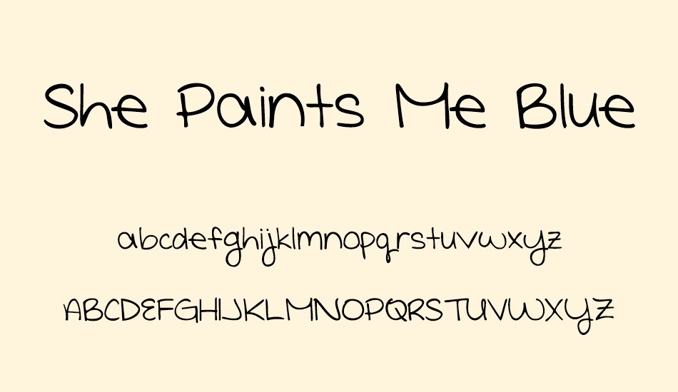 she-paints-me-blue font