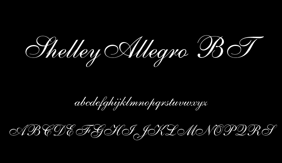 shelleyallegro-bt font