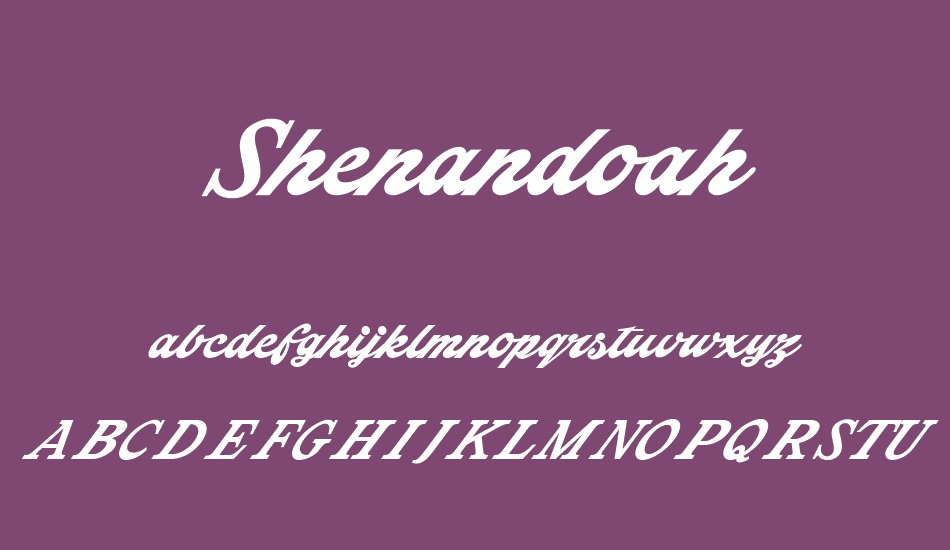 shenandoah-personal-use-only font