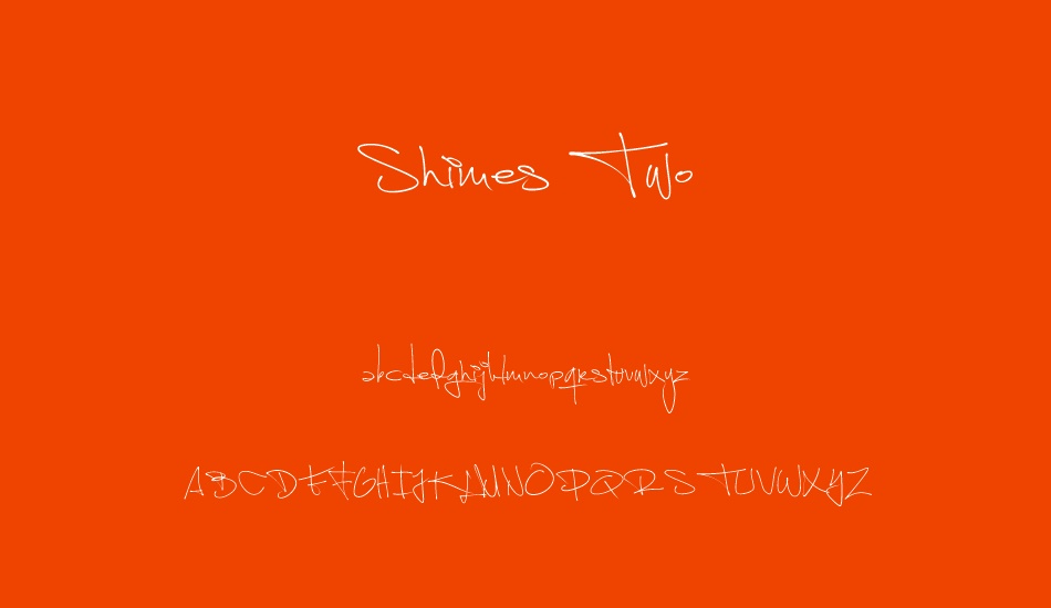 shimes-two-personal-use font