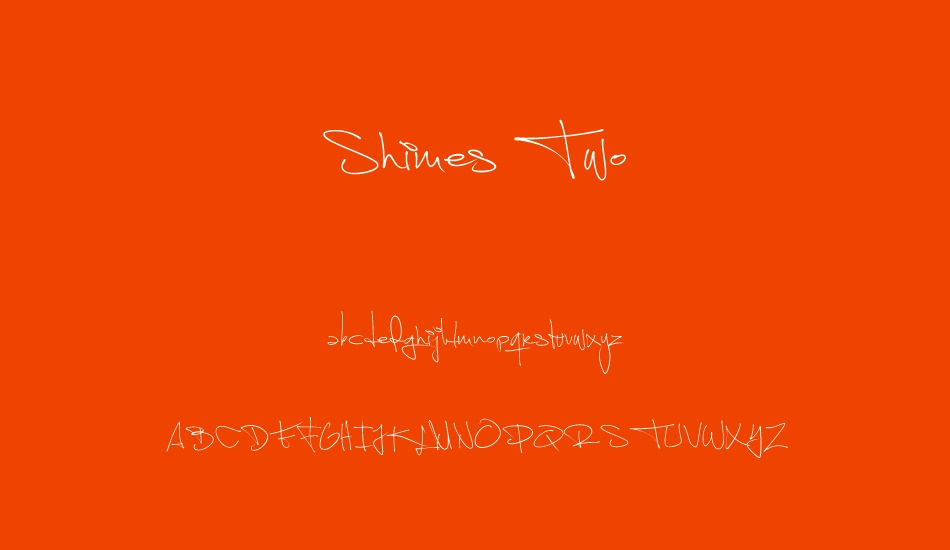 shimes-two-personal-use font
