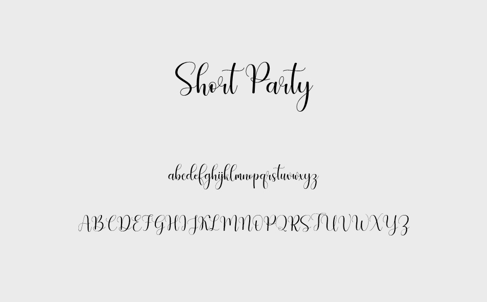 Short Party font