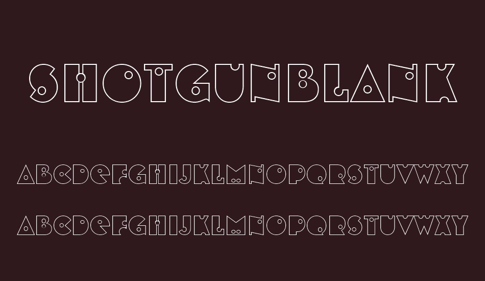 shotgunblanks-bt font