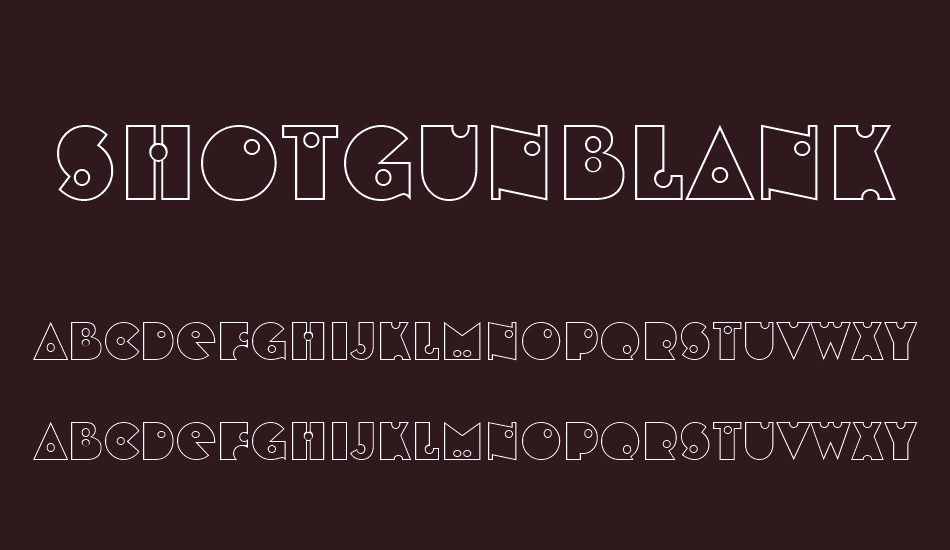 shotgunblanks-bt font