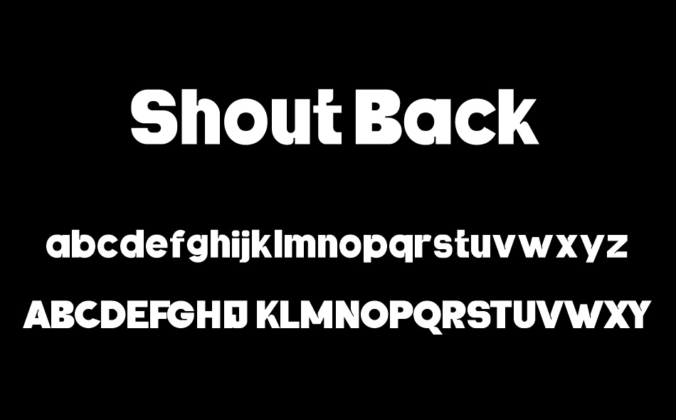 Shout Back font