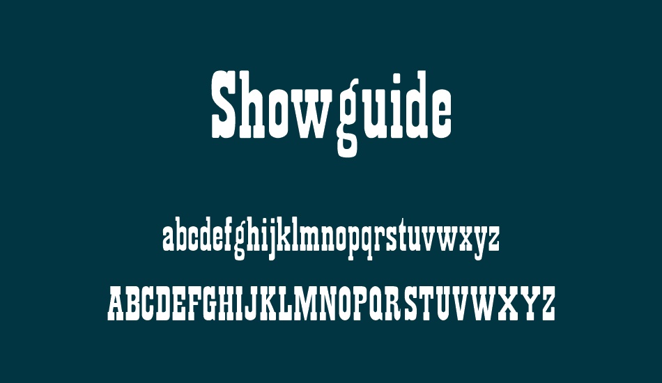 showguide font