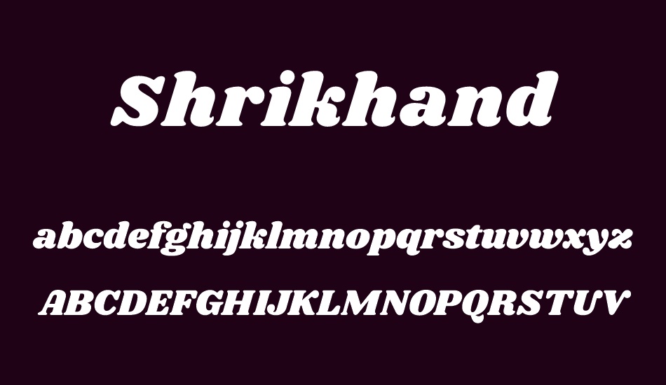 shrikhand font