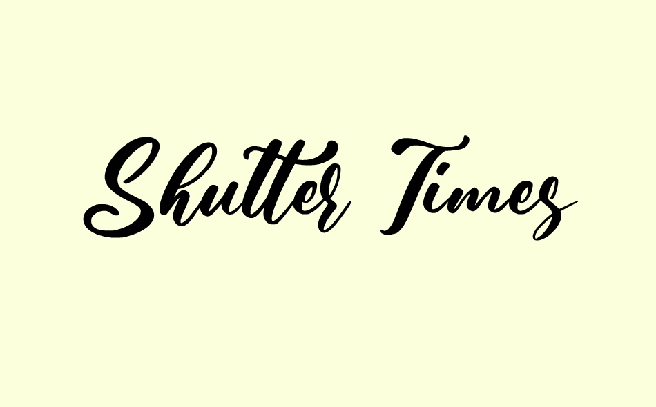 Shutter Times font big