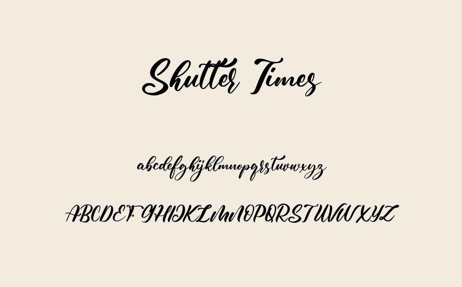 Shutter Times font