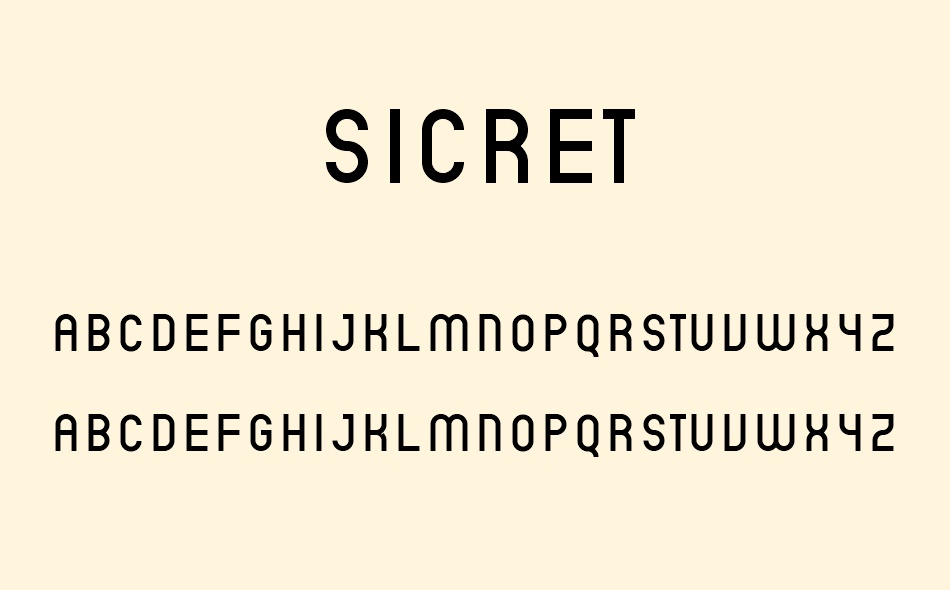 Sicret font