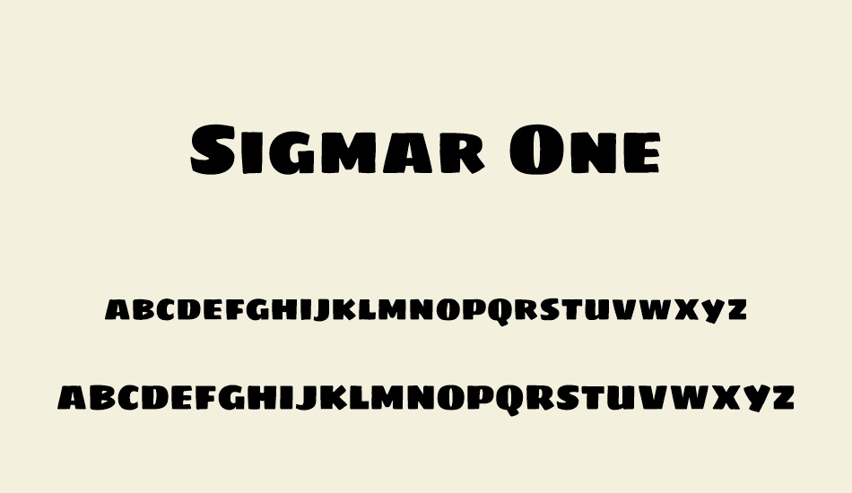 sigmar-one font