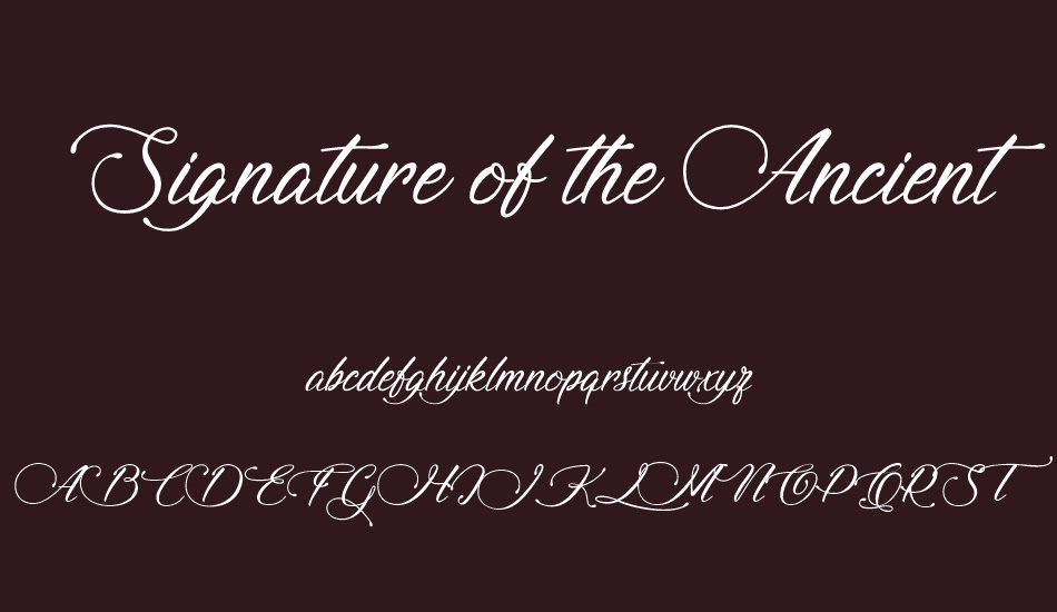 signature-of-the-ancient- font