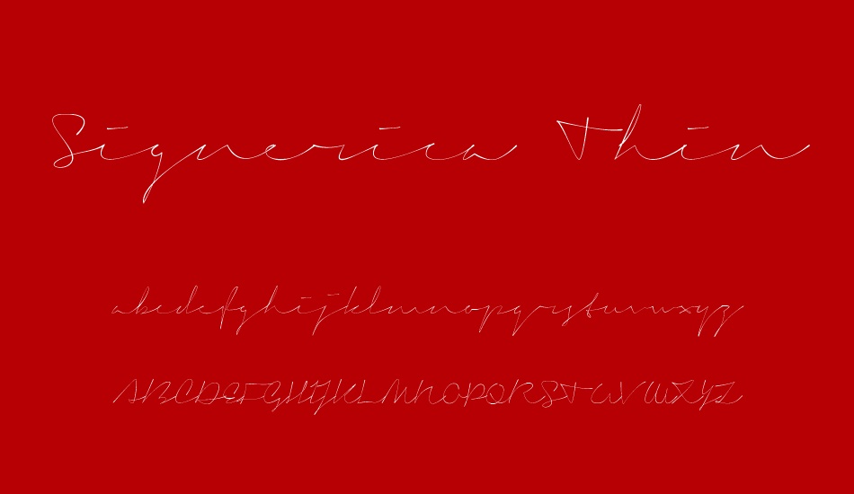 signerica-thin font