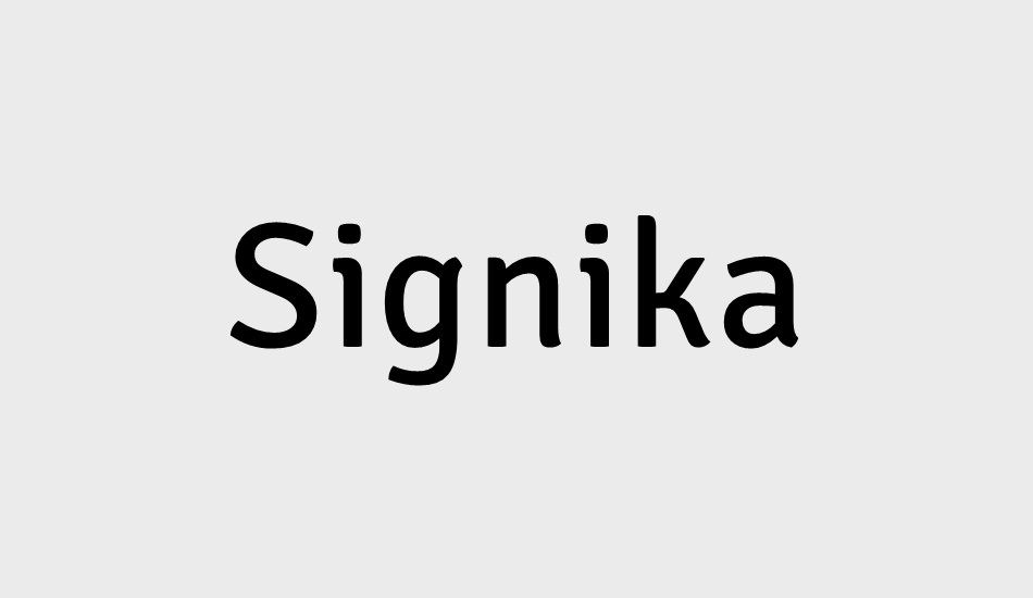 signika font big