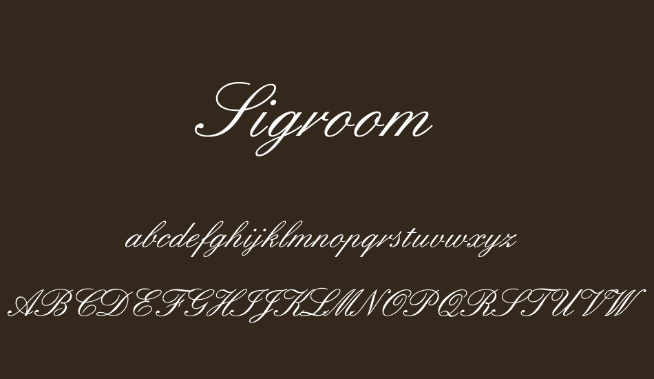 sigroom font