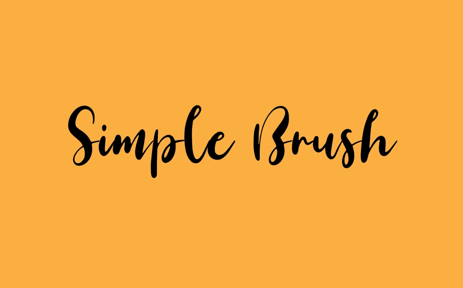 Simple Brush font big