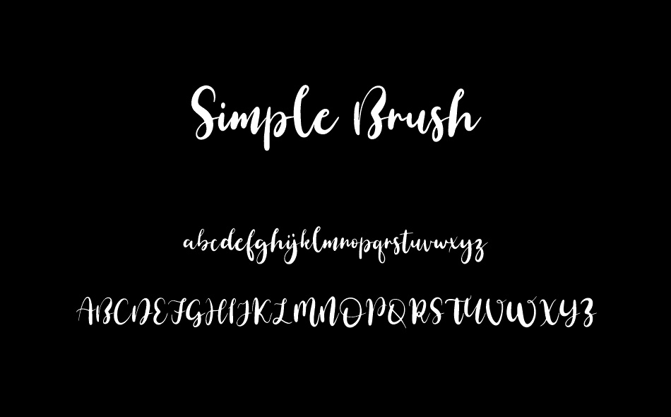 Simple Brush font