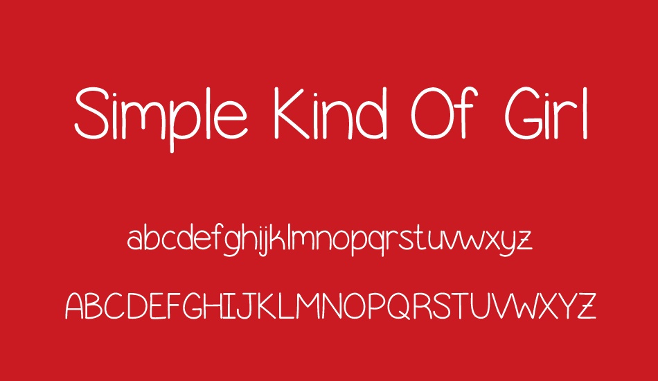 simple-kind-of-girl font
