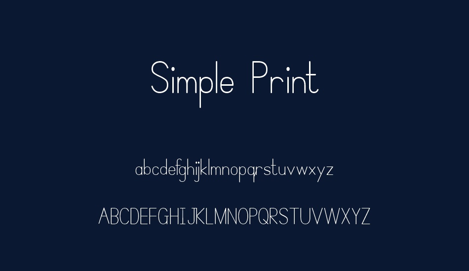 simple-print font