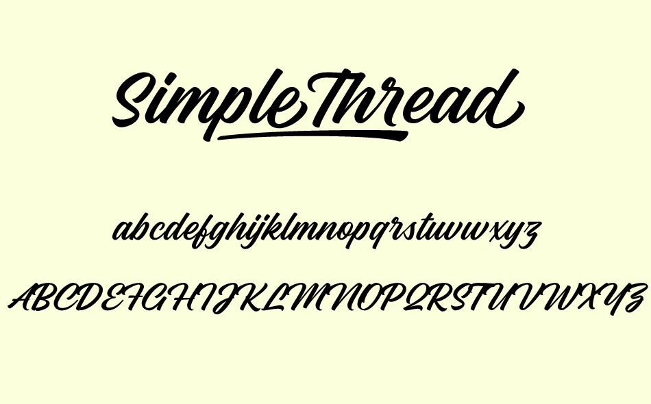 Simple Thread font