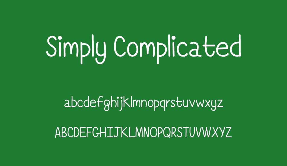 simply-complicated font