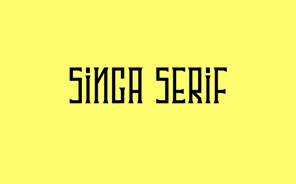 Singa Serif font big