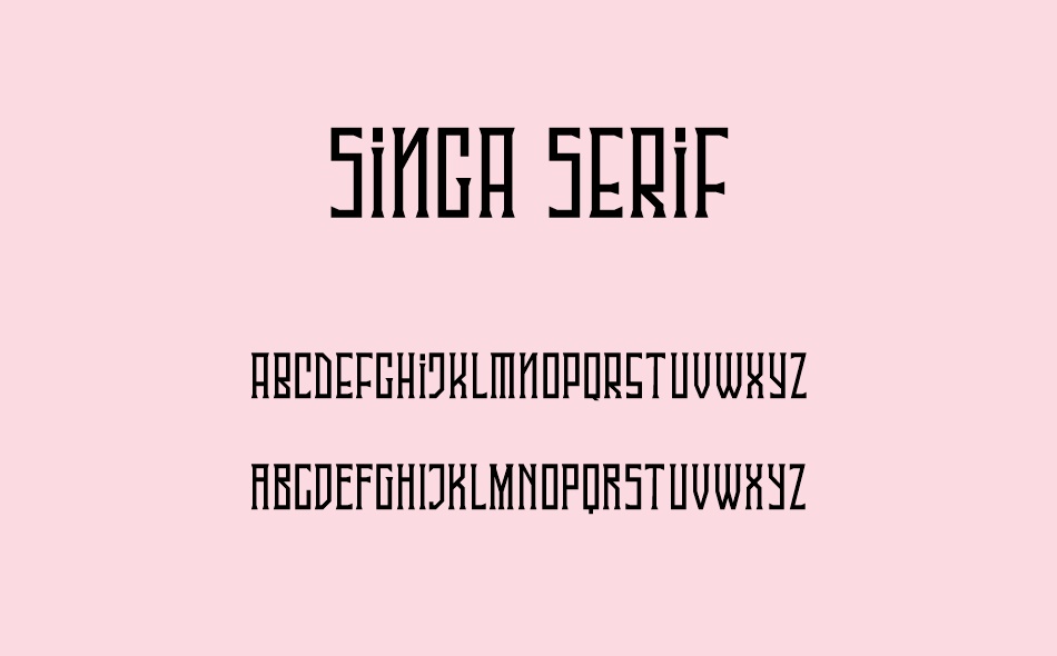 Singa Serif font