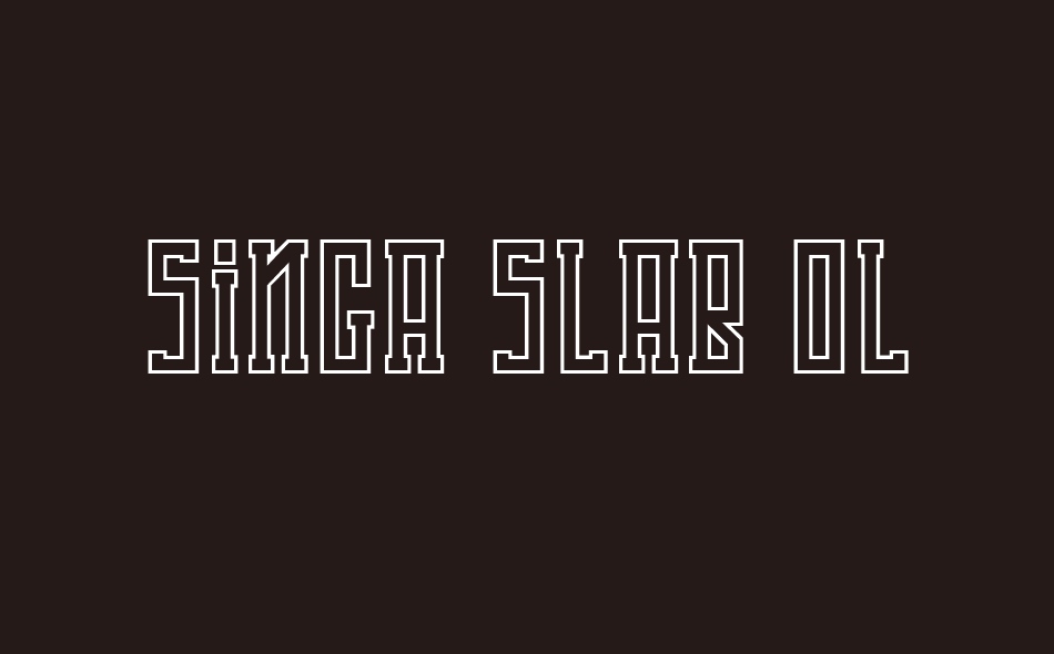 Singa Slab font big