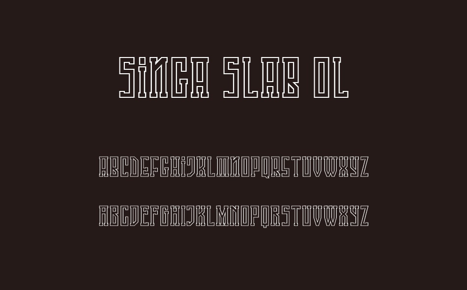 Singa Slab font