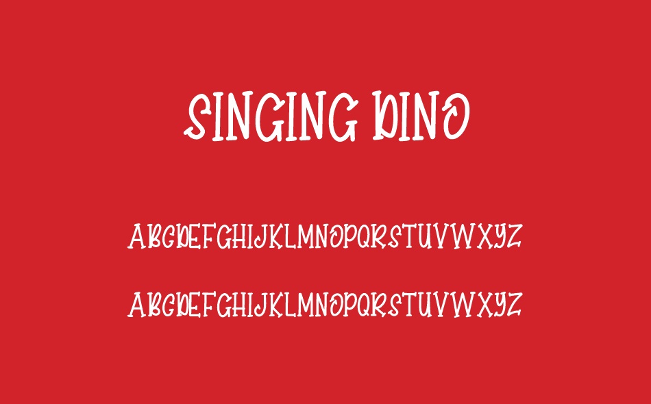 Singing Dino font