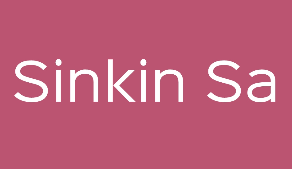 sinkin-sans-400-regular font big