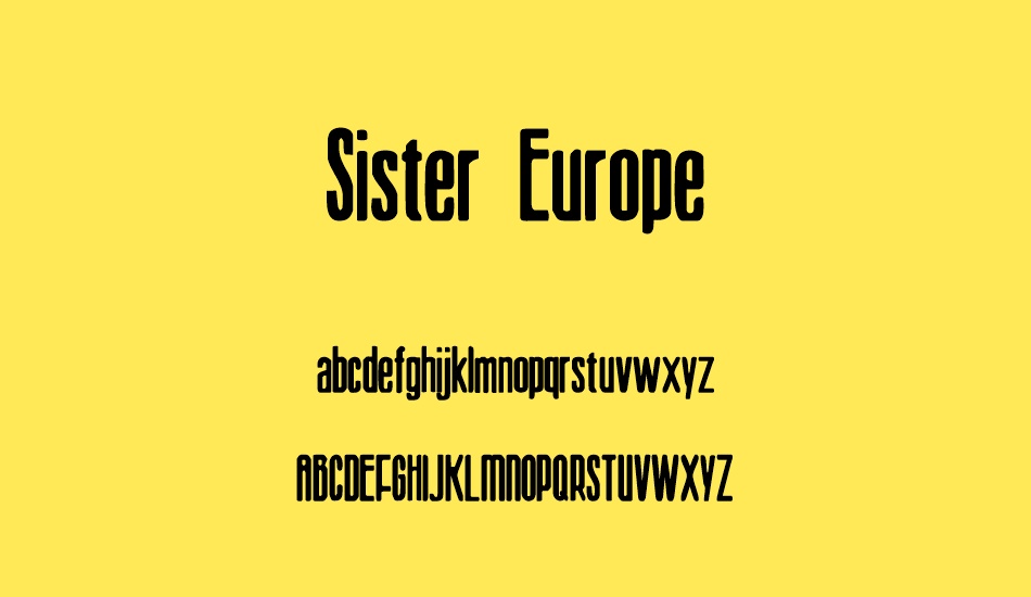 sister-europe font